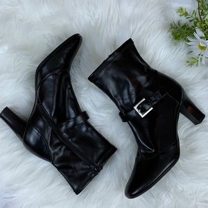 Studio Works black zippered “Millie”ankle boots